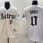Houston Astros #0 Orbit White Gothic 'Houston Born Barrio Raised' Limited Stitched Baseball Jersey