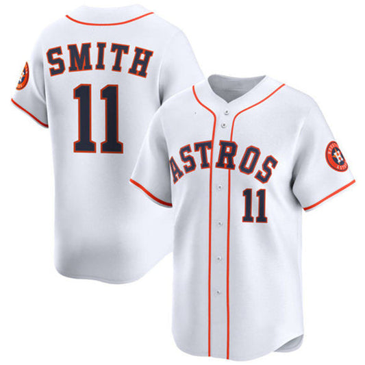 Houston Astros #11 Cam Smith White 2025 Home Limited Stitched Baseball Jersey