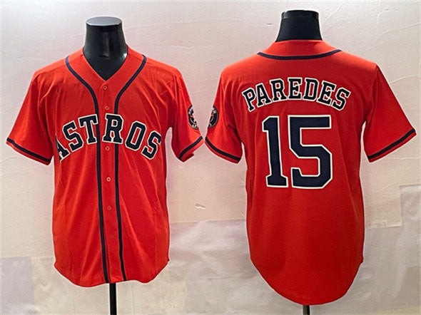 Houston Astros #15 Isaac Paredes Orange Cool Base Stitched Baseball Jersey