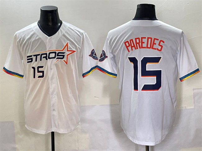 Houston Astros #15 Isaac Paredes White 2025 City Connect Limited Stitched Baseball Jersey