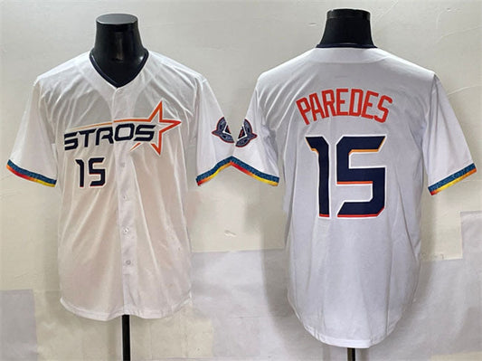 Houston Astros #15 Isaac Paredes White 2025 City Connect Limited Stitched Baseball Jersey