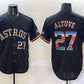 Houston Astros #27 Jose Altuve Black Mexico With World Serise Champions Patch Cool Base Stitched Baseball Jersey