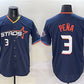 Houston Astros #3 Jeremy Pena Navy 2025 City Connect With Texas Patch Limited Stitched Baseball Jersey
