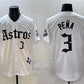 Houston Astros #3 Jeremy Pena White Gothic 'Houston Born Barrio Raised' Limited Stitched Baseball Jersey