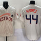 Houston Astros #44 Yordan Alvarez Cream Throwback Cooperstown Collection Limited Stitched Baseball Jersey