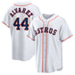 Houston Astros #44 Yordan Álvarez Home Replica Player Jersey - White Stitched Baseball Jersey