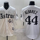 Houston Astros #44 Yordan Alvarez White Gothic 'Houston Born Barrio Raised' Limited Stitched Baseball Jersey