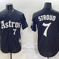 Houston Astros #7 C.J. Stroud Black Gothic 'Houston Born Barrio Raised' Limited Stitched Baseball Jersey