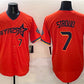 Houston Astros #7 C.J. Stroud Orange 2025 City Connect With Texas Patch Limited Stitched Baseball Jersey
