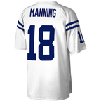 Johmsee IN.Colts #18 Peyton Manning Mitchell & Ness White Legacy Replica Jersey