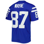 Johmsee IN.Colts #87 Reggie Wayne Mitchell & Ness Royal Legacy Replica Jersey
