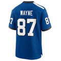 Johmsee IN.Colts #87 Reggie Wayne Royal Retired Player Game Jersey American Stitched Football Jerseys