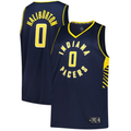 Johmsee I.Pacers #0 Tyrese Haliburton  Navy Big & Tall Fast Break Jerseys - Icon Edition