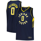 Johmsee I.Pacers #0 Tyrese Haliburton  Navy Big & Tall Fast Break Jerseys - Icon Edition