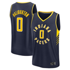 Johmsee I.Pacers #0 Tyrese Haliburton  Navy Fast Break Replica Jerseys - Icon Edition