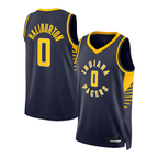 Johmsee I.Pacers #0 Tyrese Haliburton Navy Swingman Jerseys - Icon Edition