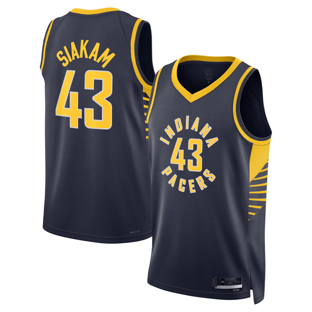 Johmsee I.Pacers #43 Pascal Siakam Navy Swingman Jerseys - Icon Edition