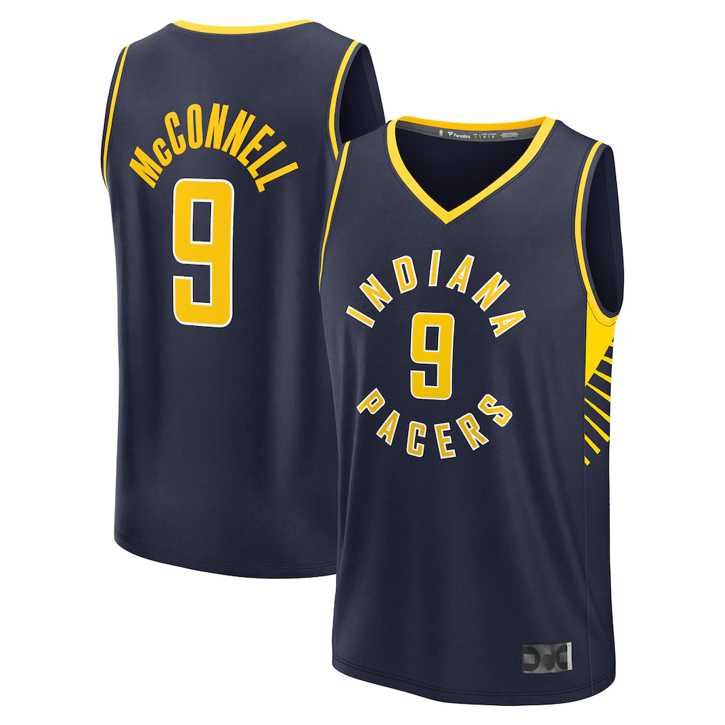 Johmsee I.Pacers #9 T.J. McConnell  Navy Fast Break Replica Jerseys - Icon Edition
