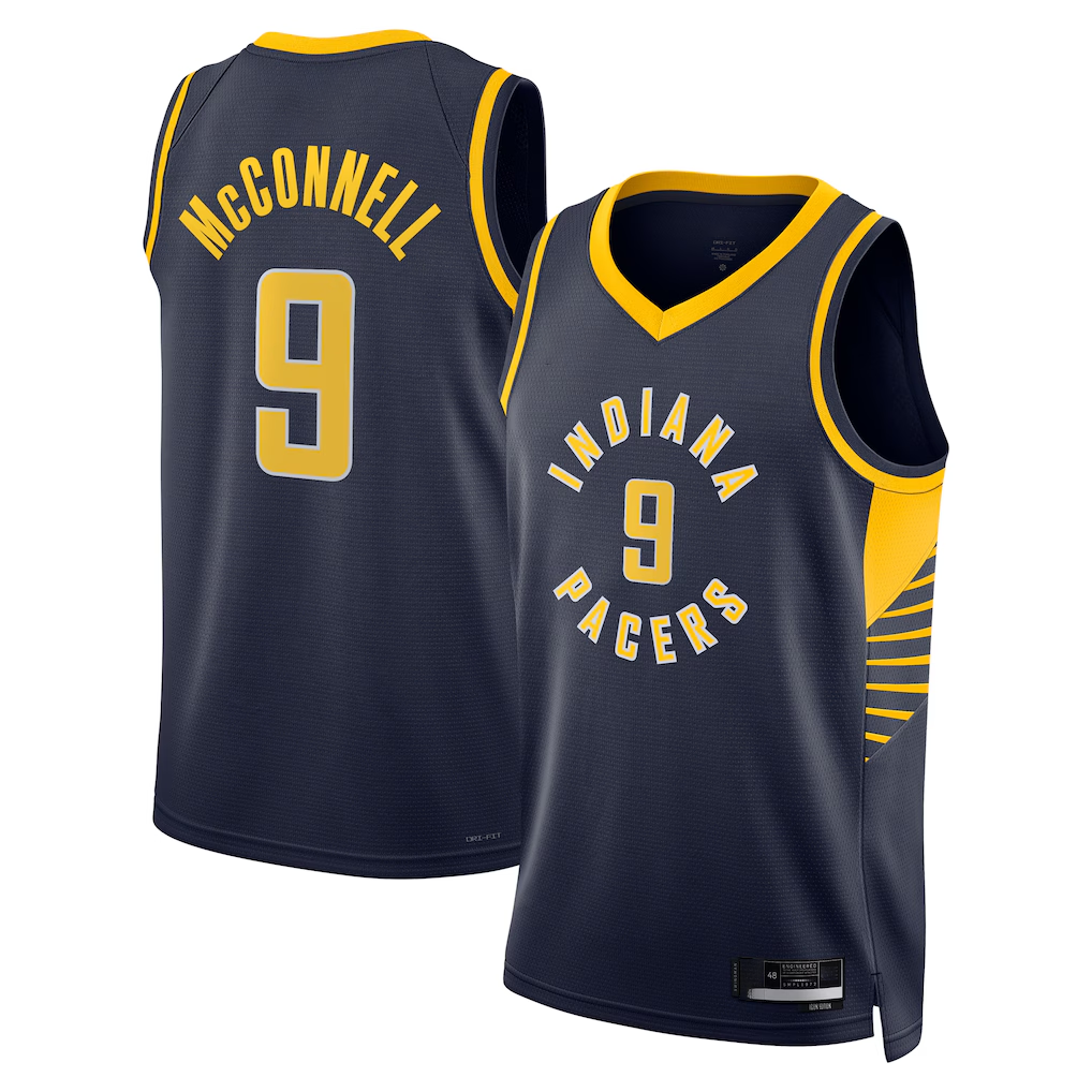 Johmsee I.Pacers #9 T.J. McConnell Navy Swingman Replica Jerseys - Icon Edition