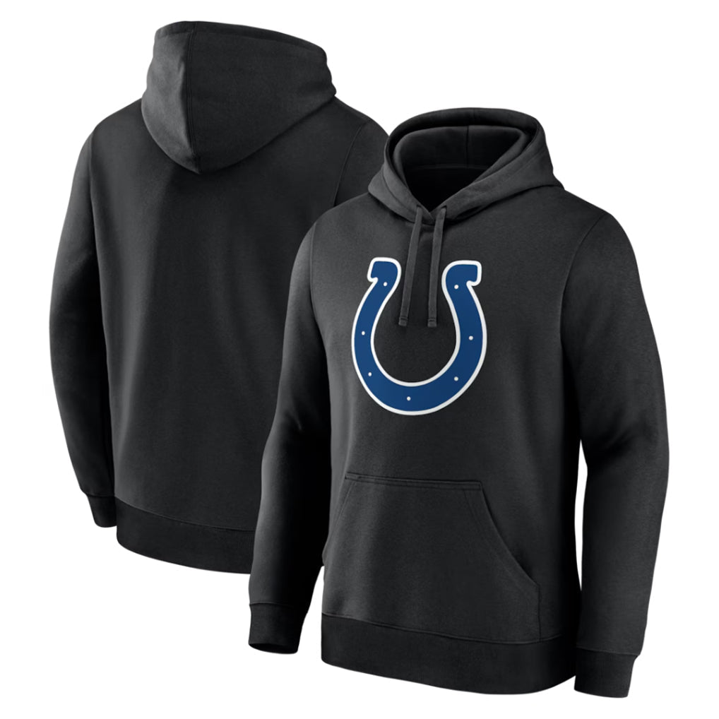 Johmsee IN.Colts Black Logo Pullover Hoodie Limited Blank Player Stitched Jerseys
