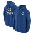 Johmsee IN.Colts Blue Sideline Club Fleece Long Sleeve Hoodie Limited Blank Player Stitched Jerseys