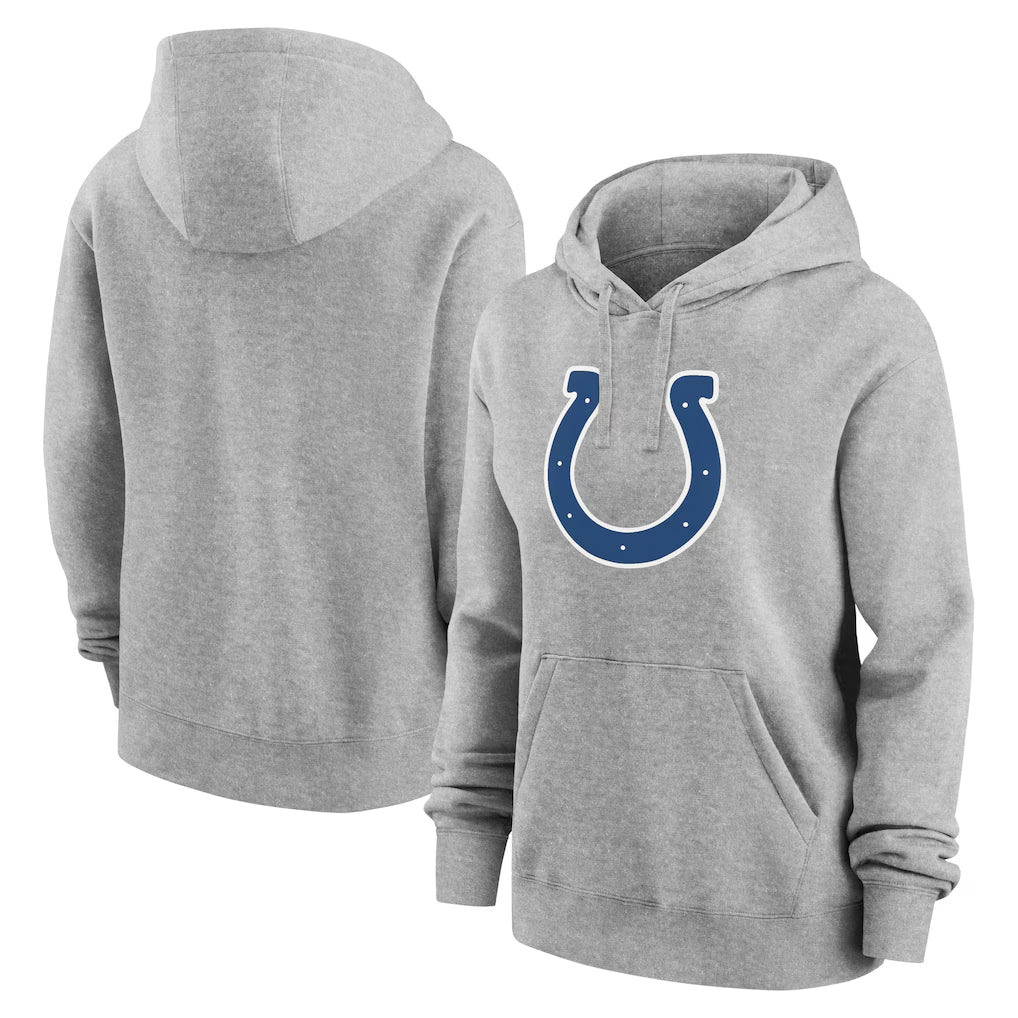 Johmsee IN.Colts Heather Gray Club Fleece Hoodie Limited Blank Player Stitched Jerseys