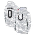 Johmsee IN.Colts #0 Camryn Bynum Player Arctic Camo Salute to Service Hoodies Limited Game Stitched Jerseys