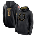 Johmsee IN.Colts #0 Camryn Bynum Player Black Salute to Service Hoodies Limited Game Stitched Jerseys