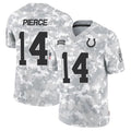 Johmsee IN.Colts #14 Alec Pierce Player Arctic Camo Salute to Service Limited Stitched Jerseys