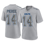 Johmsee IN.Colts #14 Alec Pierce Player Gray Atmosphere Fashion Home Game Stitched Jerseys