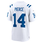 Johmsee IN.Colts #14 Alec Pierce Player White Home Game Stitched Jerseys