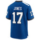 IN.Colts #17 Daniel Jones Heather Royal Alternate 2 Indiana Nights Game Stitched American Football Jerseys