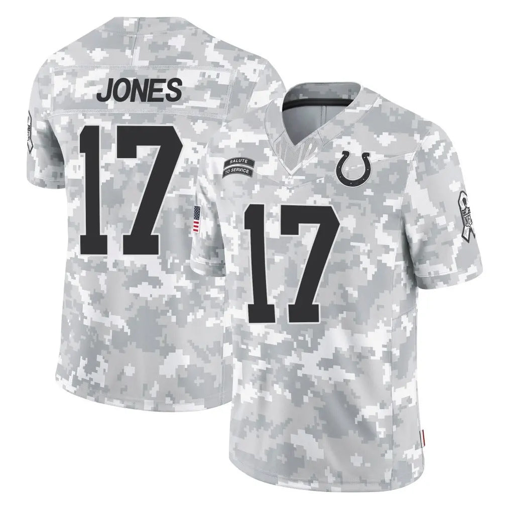 Johmsee IN.Colts #17 Daniel Jones Player Arctic Camo Salute To Service Limited Game Stitched Jerseys