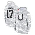Johmsee IN.Colts #17 Daniel Jones Player Arctic Camo Salute to Service Hoodies Limited Game Stitched Jerseys