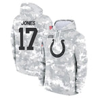 Johmsee IN.Colts #17 Daniel Jones Player Arctic Camo Salute to Service Hoodies Limited Game Stitched Jerseys