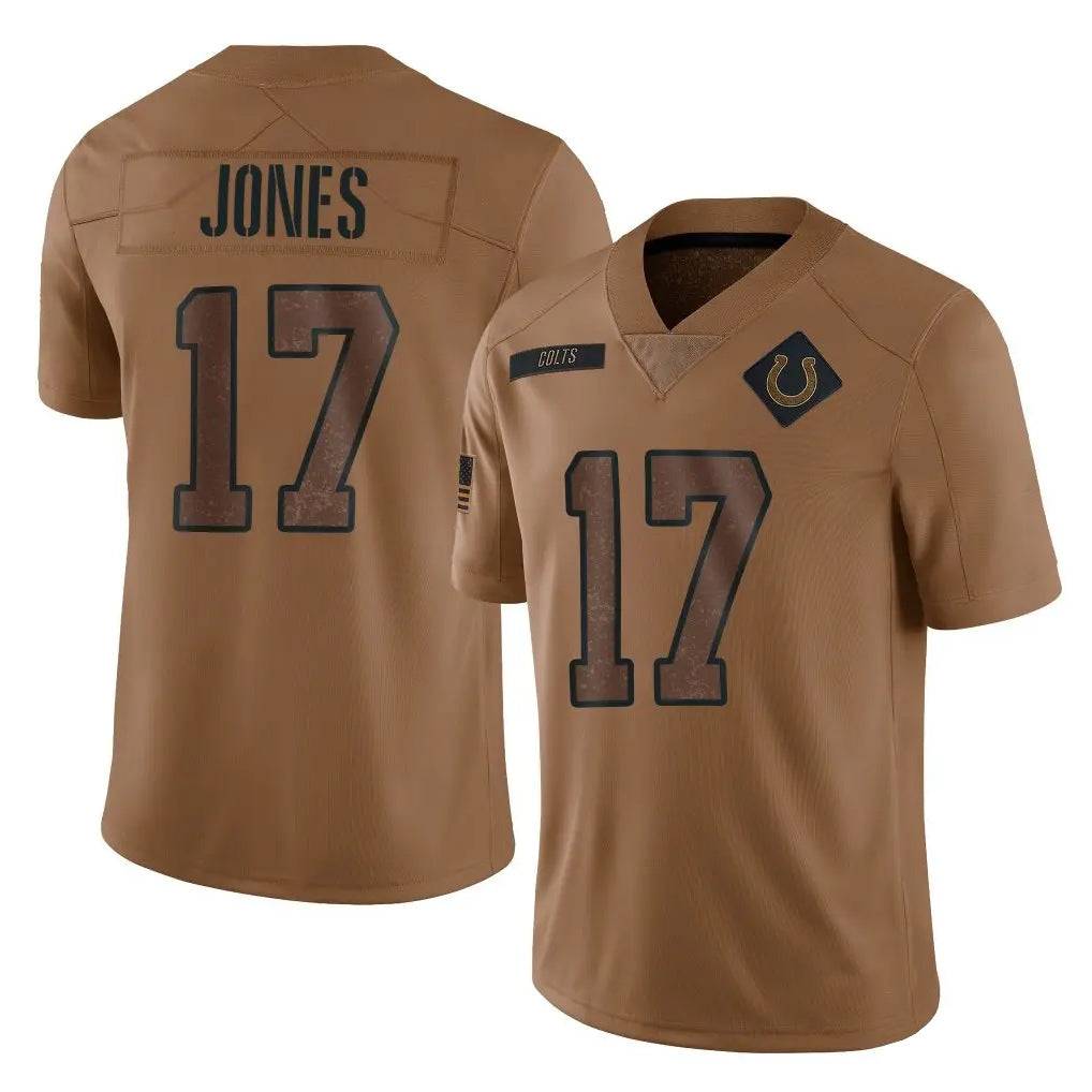 Johmsee IN.Colts #17 Daniel Jones Player Brown Salute To Service Limited Stitched Jerseys