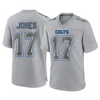 Johmsee IN.Colts #17 Daniel Jones Player Gray Atmosphere Fashion Home Game Stitched Jerseys