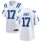 Johmsee IN.Colts #17 Daniel Jones Player White Home Game Stitched Jerseys