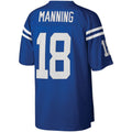 Johmsee IN.Colts #18 Peyton Manning Mitchell & Ness Royal Big & Tall Retired Player Replica Stitched Jerseys