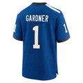 Johmsee IN.Colts #1 Ahmad Sauce Gardner Heather Royal Alternate 2 Indiana Nights Game Stitched Jerseys
