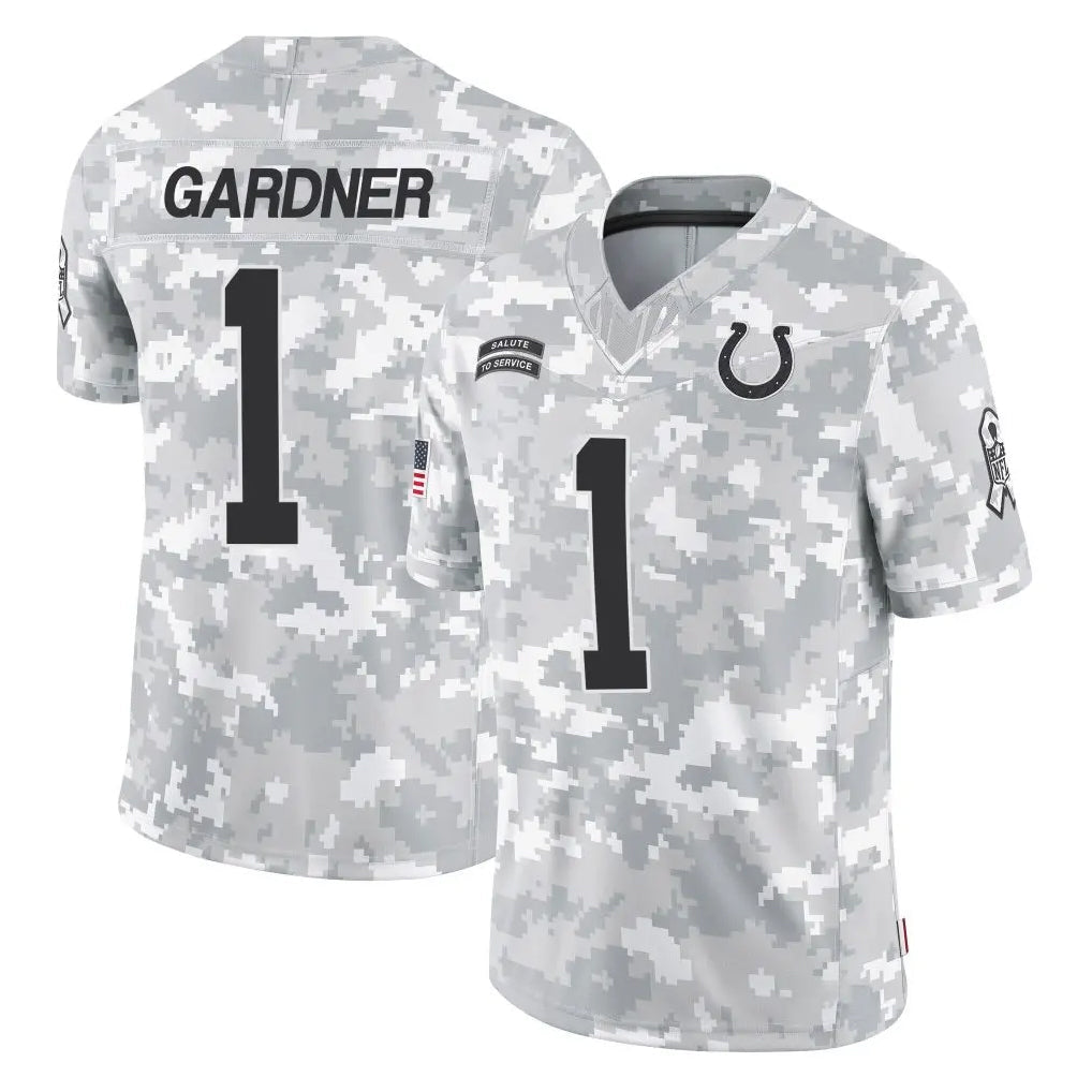 Johmsee IN.Colts #1 Sauce Gardner Player Arctic Camo Salute To Service Limited Game Stitched Jerseys