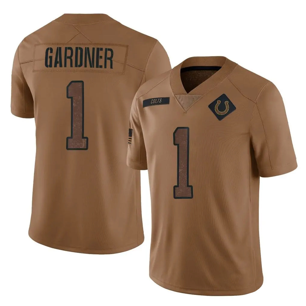 Johmsee IN.Colts #1 Sauce Gardner Player Brown Salute To Service Limited Stitched Jerseys