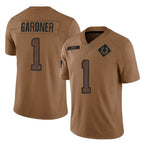 Johmsee IN.Colts #1 Sauce Gardner Player Brown Salute To Service Limited Stitched Jerseys