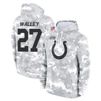 Johmsee IN.Colts #27 Justin Walley Player Arctic Camo Salute to Service Hoodies Limited Game Stitched Jerseys