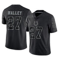 Johmsee IN.Colts #27 Justin Walley Player Black Reflective Limited Game Stitched Jerseys