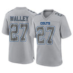 Johmsee IN.Colts #27 Justin Walley Player Gray Atmosphere Fashion Home Game Stitched Jerseys