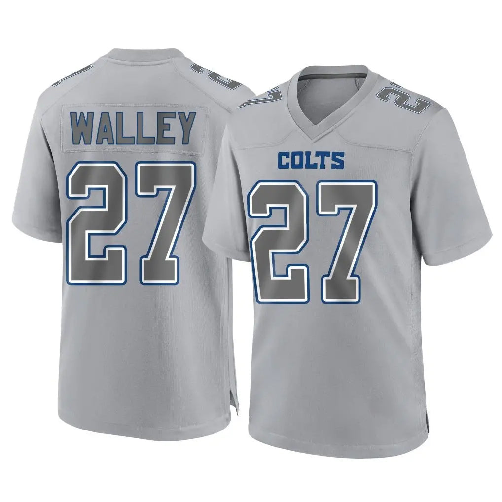Johmsee IN.Colts #27 Justin Walley Player Gray Atmosphere Fashion Home Game Stitched Jerseys