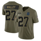 Johmsee IN.Colts #27 Justin Walley Player Olive 2025 Salute To Service Limited Game Stitched Jerseys
