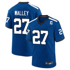 Johmsee IN.Colts #27 Justin Walley Player Royal Alternate Indiana Nights Home Game Stitched Jerseys