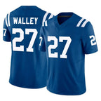 Johmsee IN.Colts #27 Justin Walley Player Royal Limited Vapor F.U.S.E. Home Game Stitched Jerseys